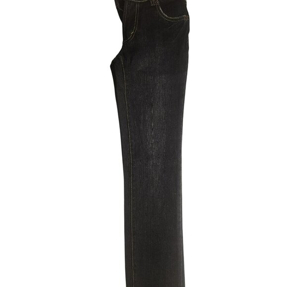 YMI Womens Flared Jeans Size 7 Cotton Blend Dark Wash Denim Made In USA - Picture 6 of 6